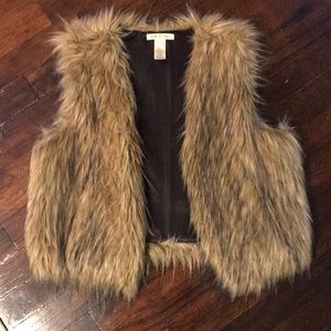 Faux fur vest